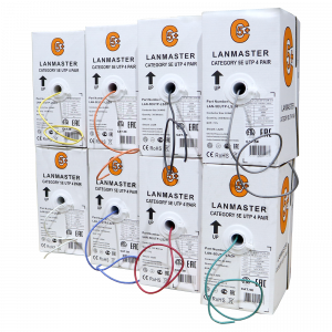 Кабель LANMASTER UTP, 4 пары, кат. 5E, 350Mhz, LSZH, 305 м