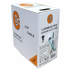 Кабель LANMASTER UTP, 4 пары, кат. 5E, 350Mhz, LSZH, 305 м