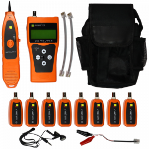 Кабельный тестер с измерением длины и трассировкой кабельных линий, 8 ответных частей