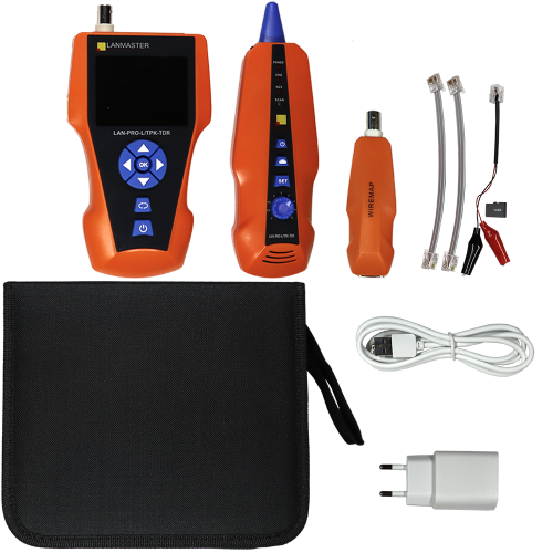 Кабельный тестер с измерением длины, трассировкой кабельных линий и определением POE, с функцией рефлектометра