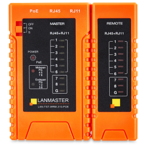 Тестер витой пары с индикаторами, с определением POE