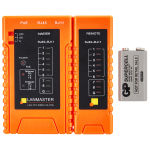 Тестер витой пары с индикаторами, с определением POE