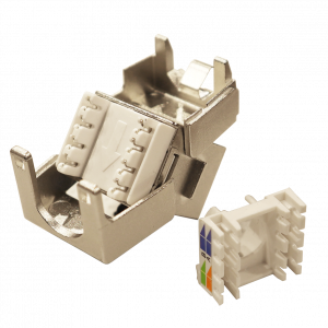 Модуль Keystone, RJ45, кат.6A, STP, 180 градусов