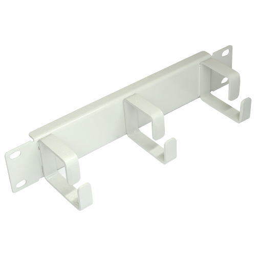 Кабельный органайзер для шкафа 10", 1U, 3 металлических кольца, серый