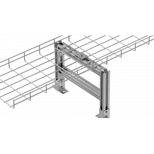 Рама напольная двойная из алюминиевого профиля, высота 300мм, ширина 200мм