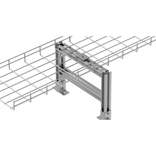 Рама напольная двойная из алюминиевого профиля, высота 300мм, ширина 200мм
