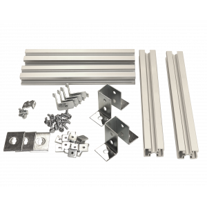 Рама напольная двойная из алюминиевого профиля, высота 300мм, ширина 200мм