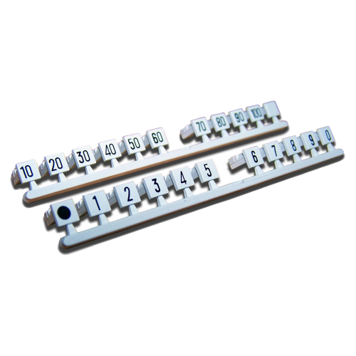 Комплект вставок с цифрами, серый