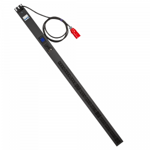 Блок розеток вертикальный, 3-фазный с автоматом, общий мониторинг по RS-485 и IP, 16A / 380V, 6xC19 + 36xC13, шнур 3.0 м, разъем IEC309