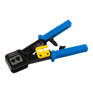 Обжимной инструмент для коннекторов типа EZ, 6P, 8P, с храповым механизмом