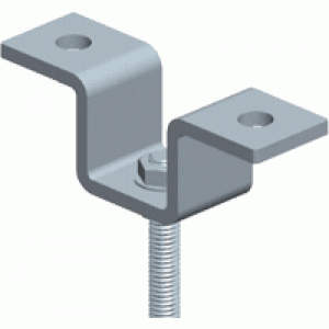 Скоба потолочная для алюминиевого лестничного лотка