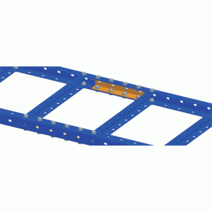 Соединитель прямой для стального лестничного лотка, серый