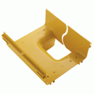 Вертикальный отвод с лотка 240 мм на лоток 120 мм, желтый