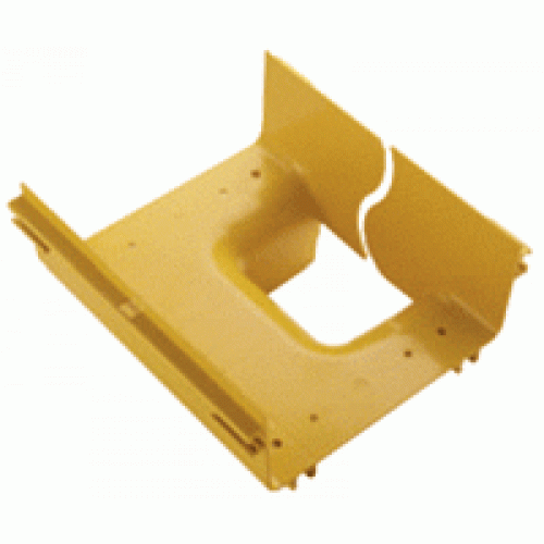 Вертикальный отвод с лотка 240 мм на лоток 120 мм, желтый