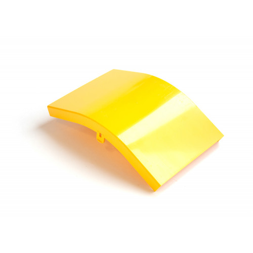 Крышка внешнего изгиба 45° оптического лотка, желтая