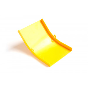 Крышка внешнего изгиба 45° оптического лотка, желтая