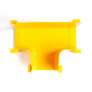 Т-соединитель оптического лотка, монтаж без соединителей, желтый