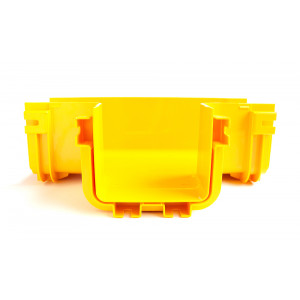 Т-соединитель оптического лотка, монтаж без соединителей, желтый