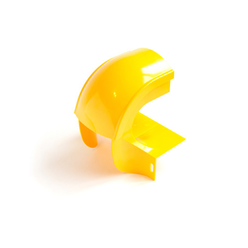 Спуск кабельный под трубу, с крышкой, желтый