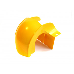 Спуск кабельный под трубу, с крышкой, желтый