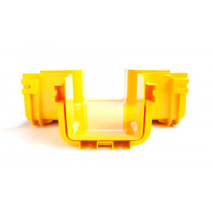Х-соединитель оптического лотка, монтаж без соединителей, желтый