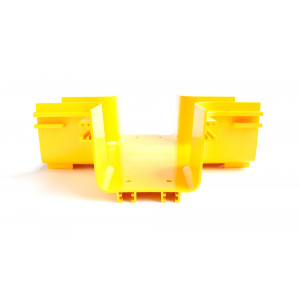 Х-соединитель оптического лотка, желтый
