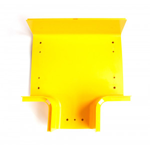 Горизонтальный отвод с лотка 240 мм на лоток 120 мм, желтый