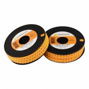 Клипса маркировочная на кабель диаметром 3.6–7.4 мм, 500 шт., желтая