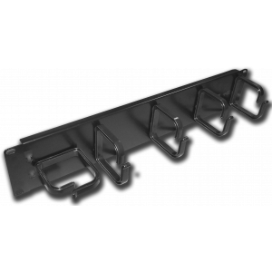 Кабельный органайзер 19" со съемными пластиковыми кольцами, 2U