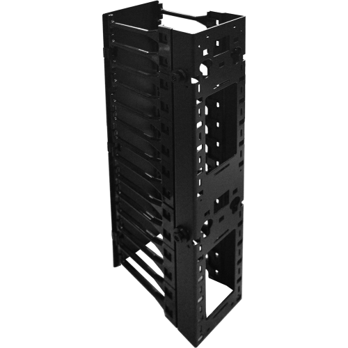 Вертикальный органайзер для регулируемых стоек, с пластиковыми пальцами и крышкой