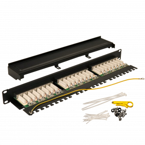 Патч-панель TWT 24 порта, STP, кат.5E, 1U