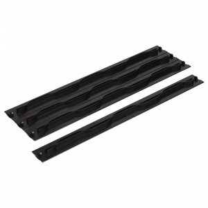 19" пластиковая фальш-панель 4U, разделяемая, быстросъемная, черная