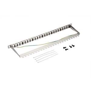 Патч-панель наборная 19" компактная, экранированная, 24 порта, 0.5U