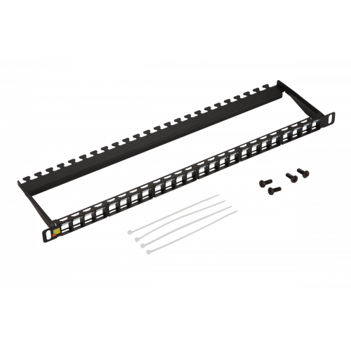 Патч-панель наборная 19" компактная, неэкранированная, 24 порта, 0.5U