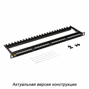 Патч-панель LANMASTER компактная 24 порта, UTP, кат.6, 0.5U