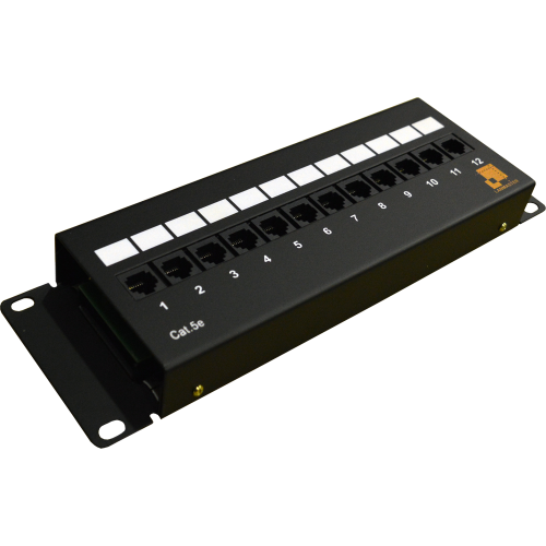 Патч-панель LANMASTER настенная с фронтальным монтажом 12 портов, UTP, кат.5E