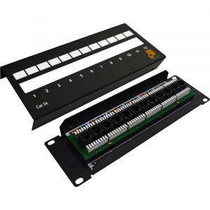 Патч-панель LANMASTER настенная с фронтальным монтажом 12 портов, UTP, кат.5E