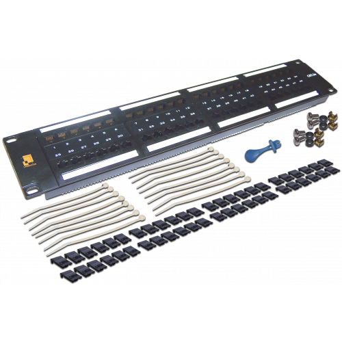 Патч-панель LANMASTER 48 порта, UTP, кат.5E, 2U