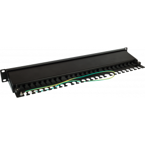 Патч-панель LANMASTER 24 порта с индикаторами, STP, кат.6, 1U