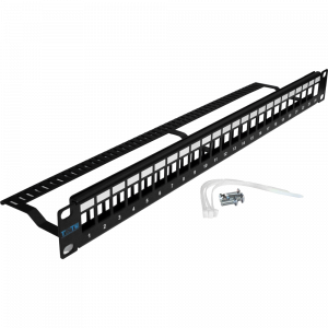 Патч-панель TWT наборная, 24 порта, UTP, 1U