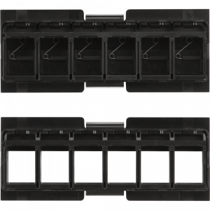 Вставка под кейстоны в модульную панель, неэкранированная, 6 портов