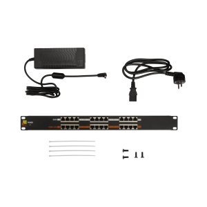Панель POE 19", 12 портов, с одним блоком питания 48V, 120W