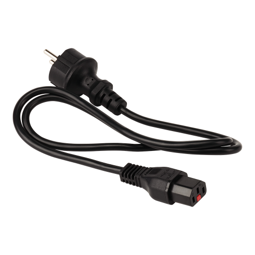 Шнур питания с блокировкой C13-Schuko прямая, 3х0.75, 220В, 10А