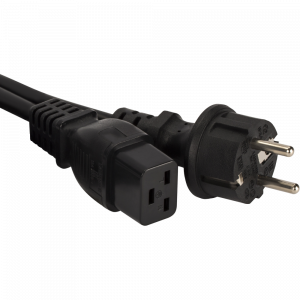Шнур питания C19-Schuko прямая, 3х1.5, 220В, 16А