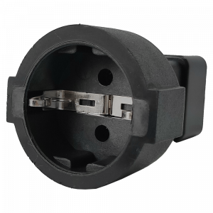 Адаптер переходной, розетка Schuko - вилка C20, 220В, 16А, черный