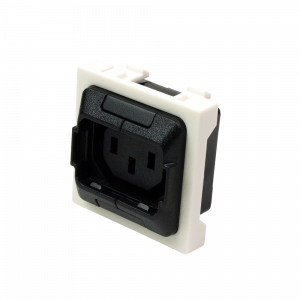 Гнездо IEC 60320 C13 с блокировкой, 10A, 250V, формата Mosaic, 45x45 мм