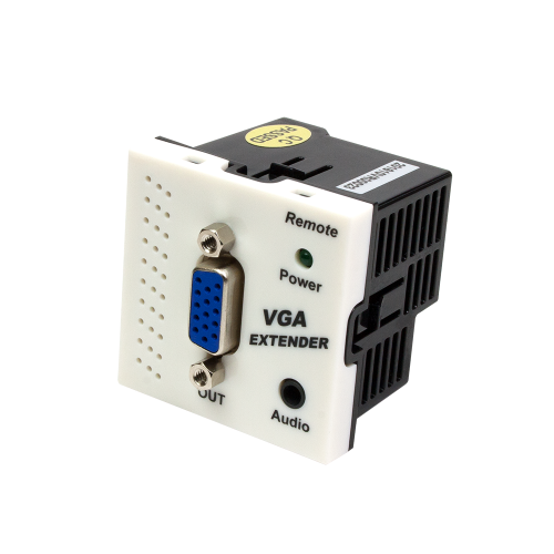 Конвертор RJ45-VGA, приемник, без блока питания, формата Mosaic, 45x45мм, белый