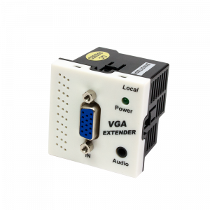 Конвертор RJ45-VGA, передатчик, без блока питания, формата Mosaic, 45x45мм, белый