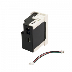 Блок питания для конвертора RJ45-VGA, формата Mosaic, 22.5х45мм, вертикальный, белый