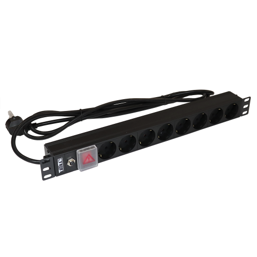 Блок розеток 19" 8 шт., 16A 250V